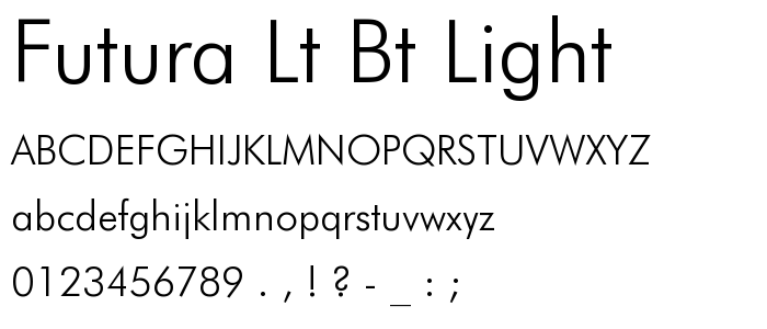 Futura lt bt light